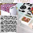 KANUSHI Industries® 1Pc Fridge Cover for Top with 6 Utility Pockets + 4 Fridge Mats 