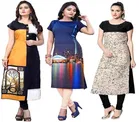 AK Fashion Mall Women Crepe Kurti 