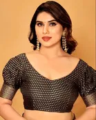 Lycra Blend Solid Saree for Women 