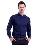 Cotton Blend Solid Full Sleeves Shirt for Men 