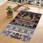 Qaleen Velvet Multipurpose Rug Mat for Jannamaz, Prayer & Meditation 