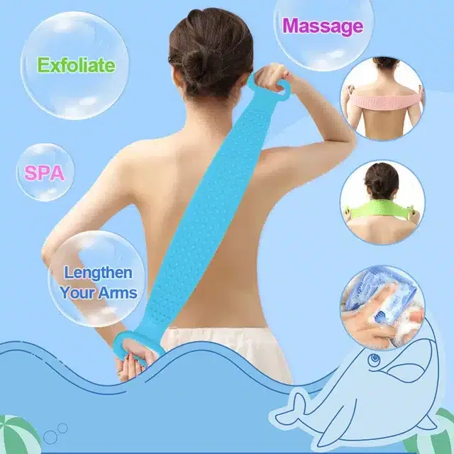 Silicone Double Side Body Scrubber (Multicolour)