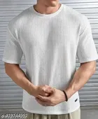 Poly Blend T-shirt for Men, White 