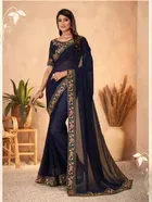 Georgette Self Design Saree for Women 