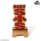 Wooden Mobile Stand (Red & Brown)
