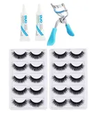 Lenon 10 Pair False Eyelash 2 Eyelash Glue + 1 Eyelash Curler 
