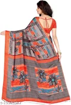 Crepe Printed Saree for Women 