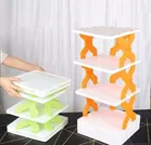 4 Layer Collapsible Shoe Racks, Shoe Organiser, Multipurpose Rack 