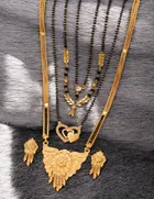 Combo of 4 Pcs Mangalsutras with Earrings Set for Women 