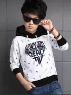 Cotton Blend Printed Hoodie for Boys 
