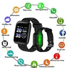 ID116 Plus Bluetooth Fitness Smart Watch for Unisex (Black)