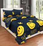 Glace Cotton Printed Double Bedsheet with 2 Pillow Covers 