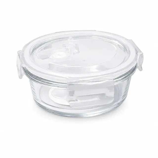 Glass Borosilicate Round Lunch Box 400 ML