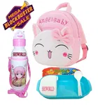 Fabric Backpack with Lunch Box & Water Bottle for Kids 