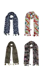 Chiffon Printed Scarves for Women & Girls 