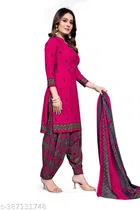 Cotton Printed Salwar Suit & Dupatta Sets for Women 