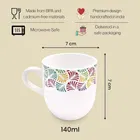 Ceramic Tea & Coffee Cup, White, Pack of 6 