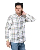 Poly Cotton Full Sleeves Chequered Shirt for Men 
