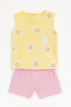 Cotton Printed Clothings Set for Girls 