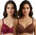Solid Padded Everyday Bra Pack of 2 for Women 