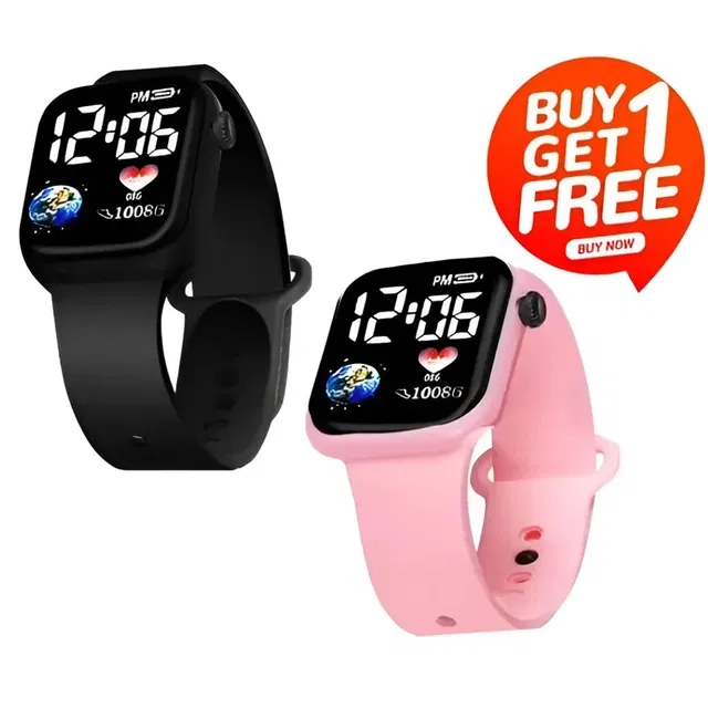 Digital Watch Combo (Pack of 2, Multicolor) for Kids