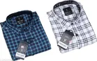 Polycotton Checked Shirts for Men, Multicolor 