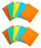 Multipurpose Cleaning Reusable Sponge Wipes (Multicolor, Pack of 10)