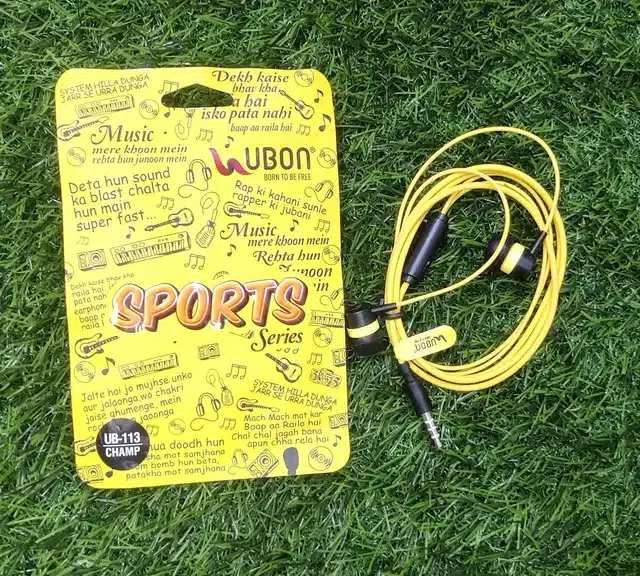 Ubon Ub-113 Champ Sports Series Wired Earphone (Yellow)