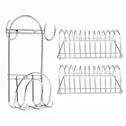 Oc9 स्टेनलेस स्टील प्लेट स्टैंड & चकला बेलन स्टैंड फॉर किचन 