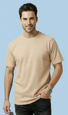 Polyester Round Neck T-shirt for Men, Multicolour, Pack of 2 