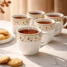 Ceramic Tea & Coffee Cup, White, Pack of 6 