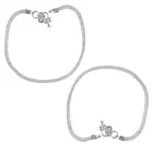 Brass Silver Plated Anklet for Women 