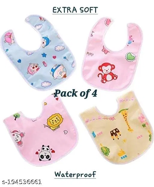 Yv Baby Combo Of 4 Waterproof Baby Bibs