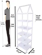 Baby 6 Shelve Unbreakable Material PVC Collapsible Wardrobe 