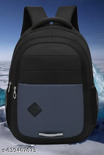 Polyester Backpack for Men & Women, Black