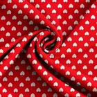 Microfibre Double Heart Printed Bedsheet 88x90in Red