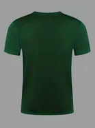 Polyester Printed Half Sleeves T-Shirts For Men, Green 