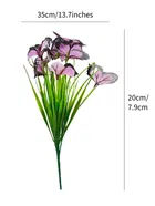 Green Gallery Purple Butterfly Flower Bunch 35x20cm