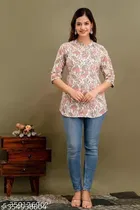 Cottonthree Quarter Sleeves Top for Women 