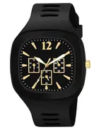 Kids Square Dial Analog Watches - Pack of 2, Black & White