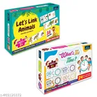 Let's link animals & What's the time ? Puzzle Game for Kids, Set of 2