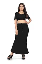 Lycra Solid Saree Petticoat for Women 