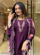 Chanderi Silk Kurta Set for Women 