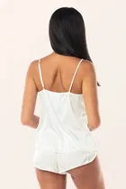 Satin Solid Babydoll for Women 