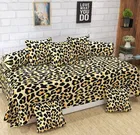 मोराडो पॉली कॉटन 8 पिस दीवान सेट इन्क्लूडिंग 1 बेडशीट, 5 कुशन कवर्स एंड 2 बोल्स्टर कवर्स 