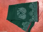 Georgette Embellished Saree For Women, Green