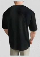 Round Neck Structured T-Shirt for Men 