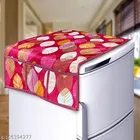 KANUSHI Industries® 1Pc Fridge Cover for Top with 6 Utility Pockets + Taddy Design 4 Fridge Mats 
