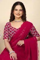 Georgette Woven Design Saree for Women 