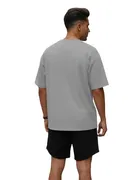 Polyester Printed T-shirt With Matching Shorts, Grey 